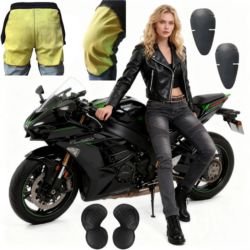 Motorcykelbyxor i dammodell