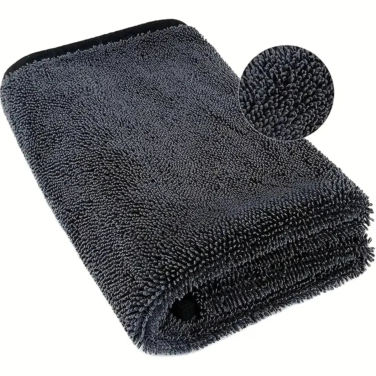 Dark gray car microfiber towel, oversized strong absorbent car wash cloth, high-efficiency cleaning wipe cloth