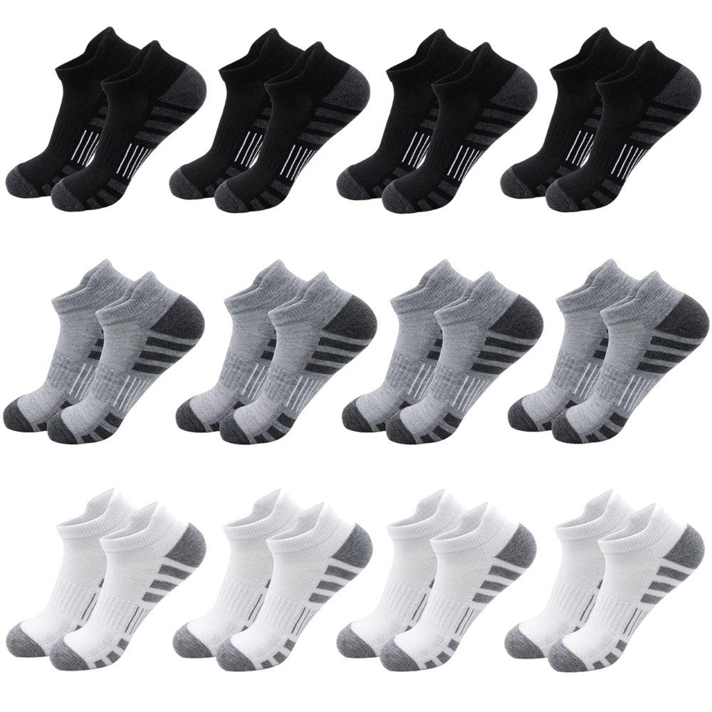 6/24 Pairs Cushioned Breathable Ankle Athletic Running Socks Low Cut Sports Tab for Men And Women