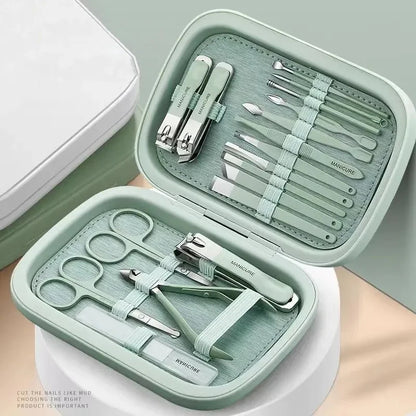 Professional Nail Kit 18 In 1 Manicure Set Nail Clipper Scissors Quality Stainless Steel Personal Care Manicure Complete Kit