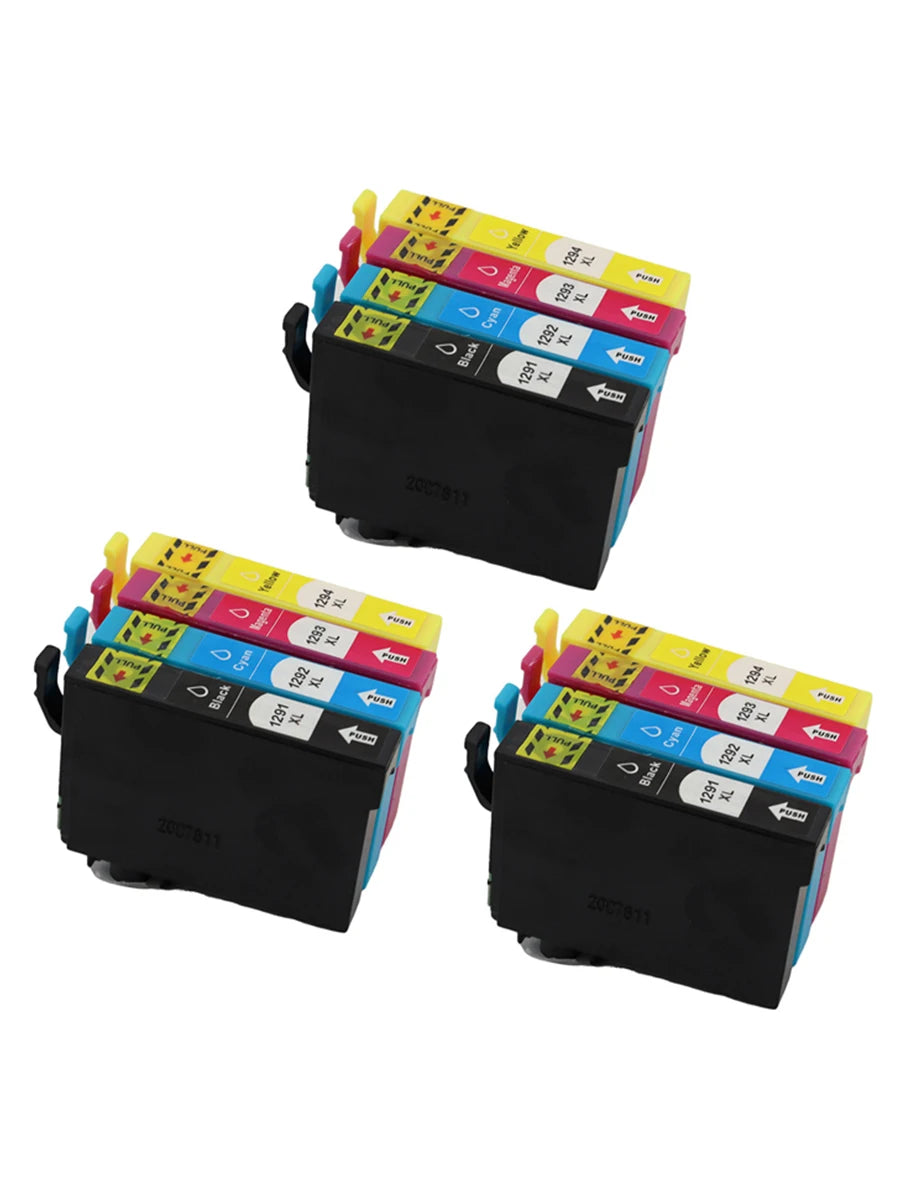 T1291-T1294 Bläckpatron Kompatibel med Epson SX235W SX420W SX435W SX438W SX525WD SX535WD WF-3520 WF-3540