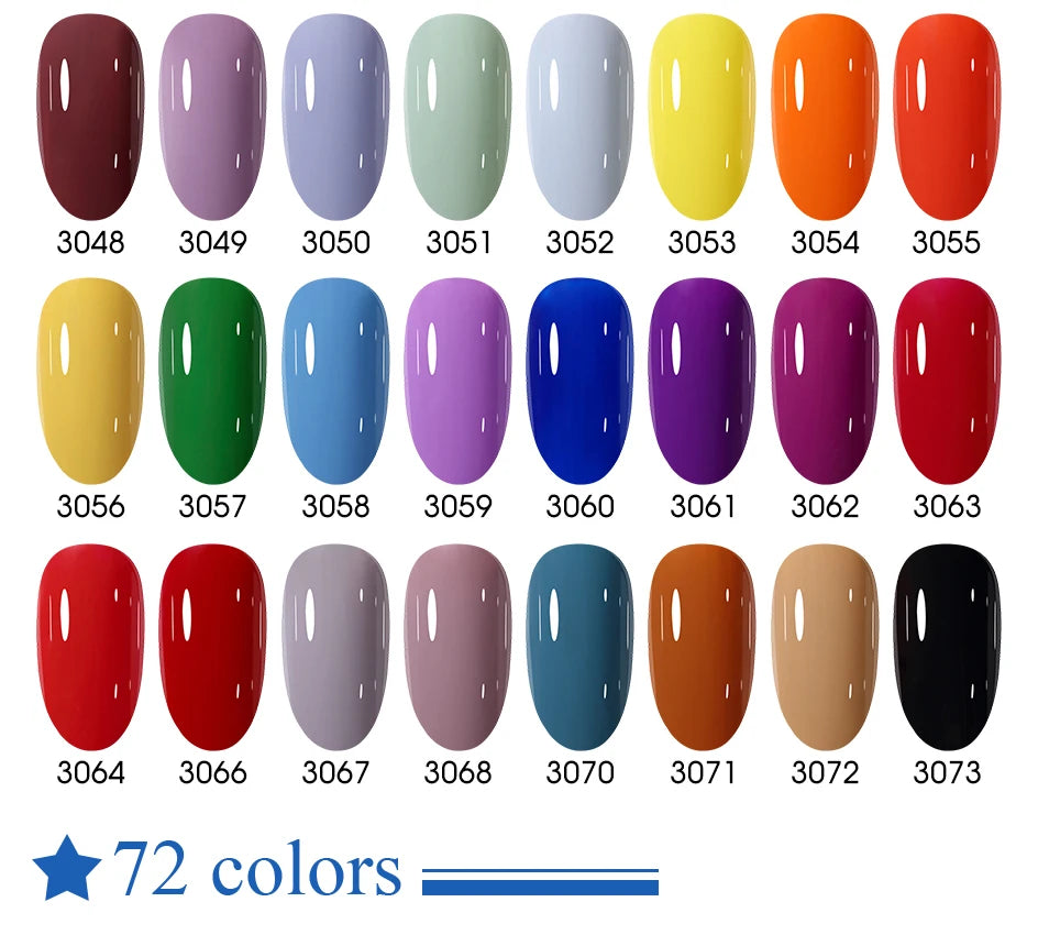 Clou Beaute 12pcs TPO & HEMA FREE Nail Gel Polish Set Red Pink Nude Green Yellow Purple UV Gel Nail Semi Permanent Nail Varnish