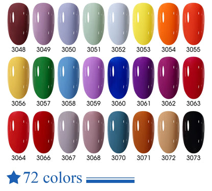 Clou Beaute 12pcs TPO & HEMA FREE Nail Gel Polish Set Red Pink Nude Green Yellow Purple UV Gel Nail Semi Permanent Nail Varnish