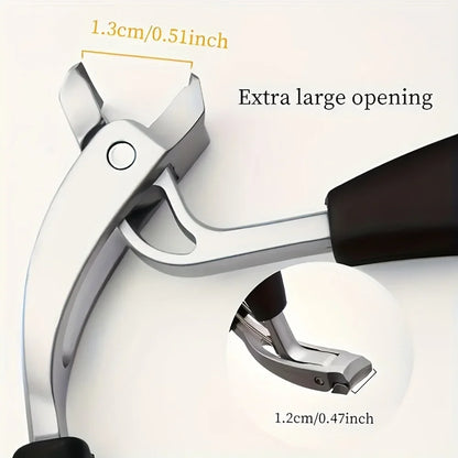 Heavy-Duty Nail Clippers Prevent Splashing Wide Fingernail Clipper Thick Hard Toenail Cutter Arc Blade Manicure Scissor Tools