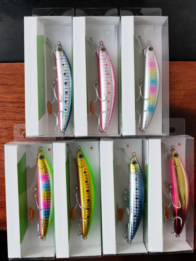 Sunken Minnow Swinger Bait 90mm 28g Hot Type Fishing Kit Bait Fishing Gear Hard Bait 3D Eye Long Cast Crank Bait Fishing