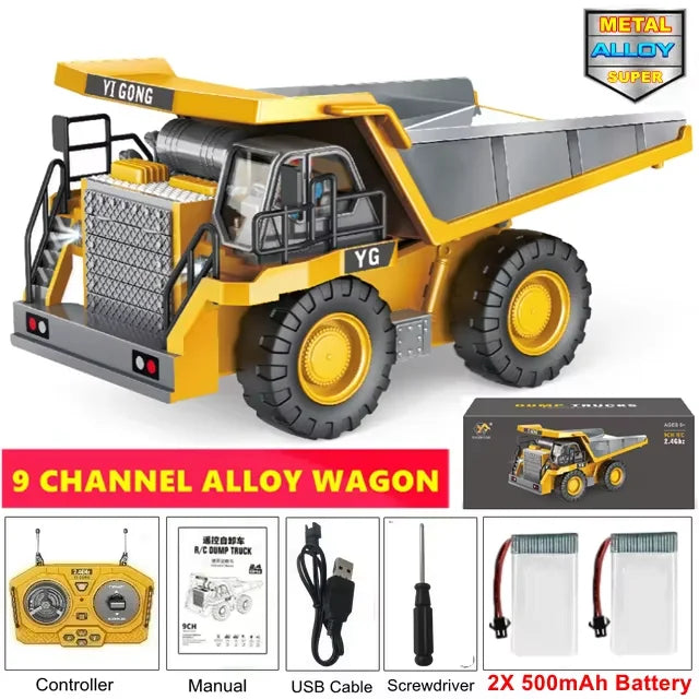 Oike 4WD Radiostyrd Grävmaskin Dumpare Bulldozer RC-bil