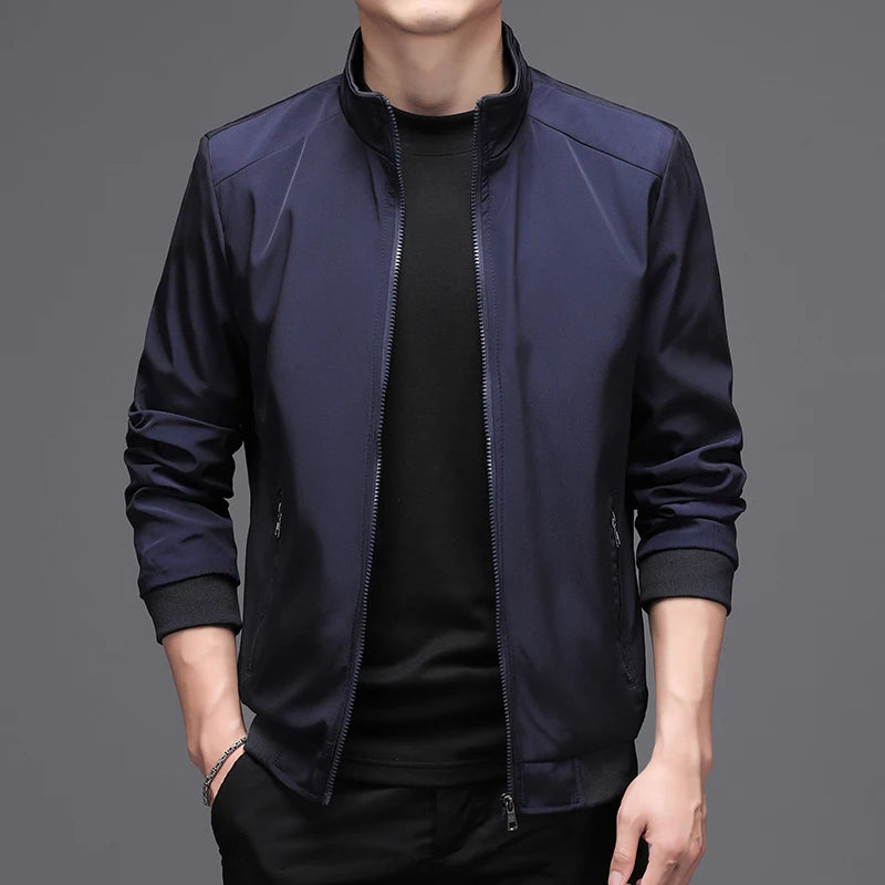 Tunn Bomberjacka Herr – Business & Casual Vår/Sommar, Grå/Blå/Svart, M–5XL