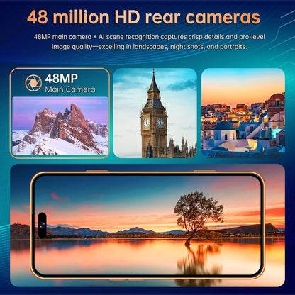 I18 Pro Max Mobile Phones Smartphone Android Smartphone 5G Cell phone 7.3 Inch 16 + 48MP AI Camera 7800mAh Global Version