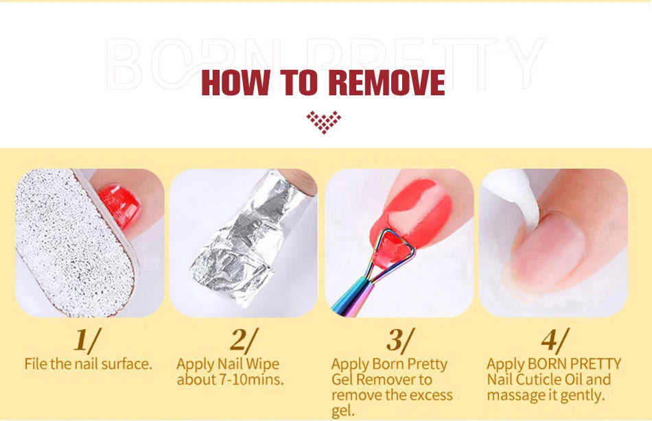 BORN PRETTY Super Top Coat and Base Gel Nail Polish for Gel Polish Semi-permanent Varnish Rubber Top Coat 10ml Nail Supplies
