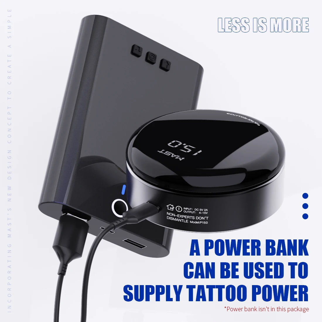 Mast Tour Tattoo Machine Full Kit Permanent Makeup Pen Lightweight Design for Eyebrow & Lip Art Makeup with MAST Pro Cartridge
