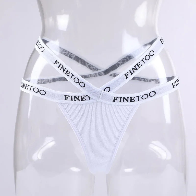 3-pack stringtrosor med korsade sidoband i bomull, M–XL