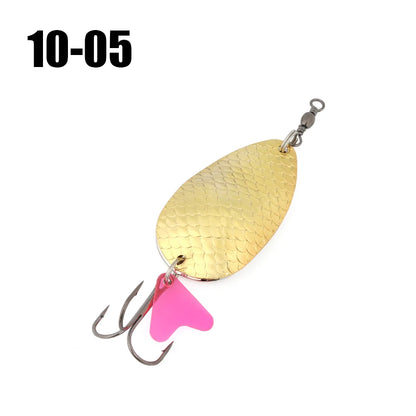 W.P.E Fishing Lure JIG Double Artificial Bait 8 Grams With Connector Three-anchor hook Metal sequins For fishing