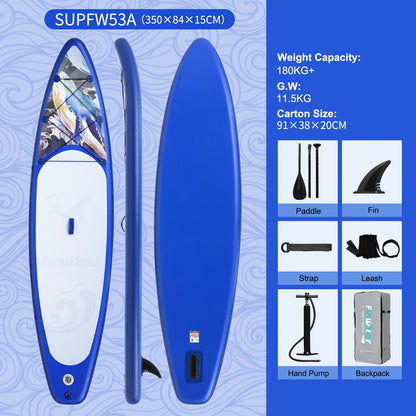 FunWater uppblåsbart SUP-bräde med tillbehör – flera storlekar
