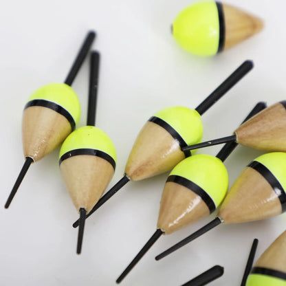 FREE FISHER 10pcs/Lot Lighted Fishing Floats,8cm Bobbers,Collection Cork Buoy Paulownia Wood Floats Plastic Stick Buoyancy 2g