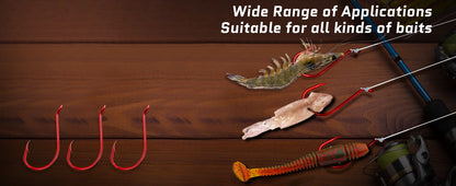9KM Red Octopus Hook Fishing Extra Strong Versatile Fishing Hook Live Bait Hook for Saltwater
