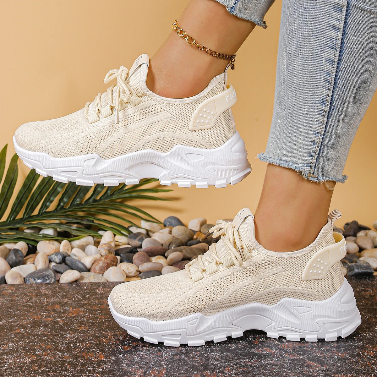 Dam sneakers med leopardmönster – Lätta, andningsbara, canvas, slip-on, storlek 36–43, 11 färger