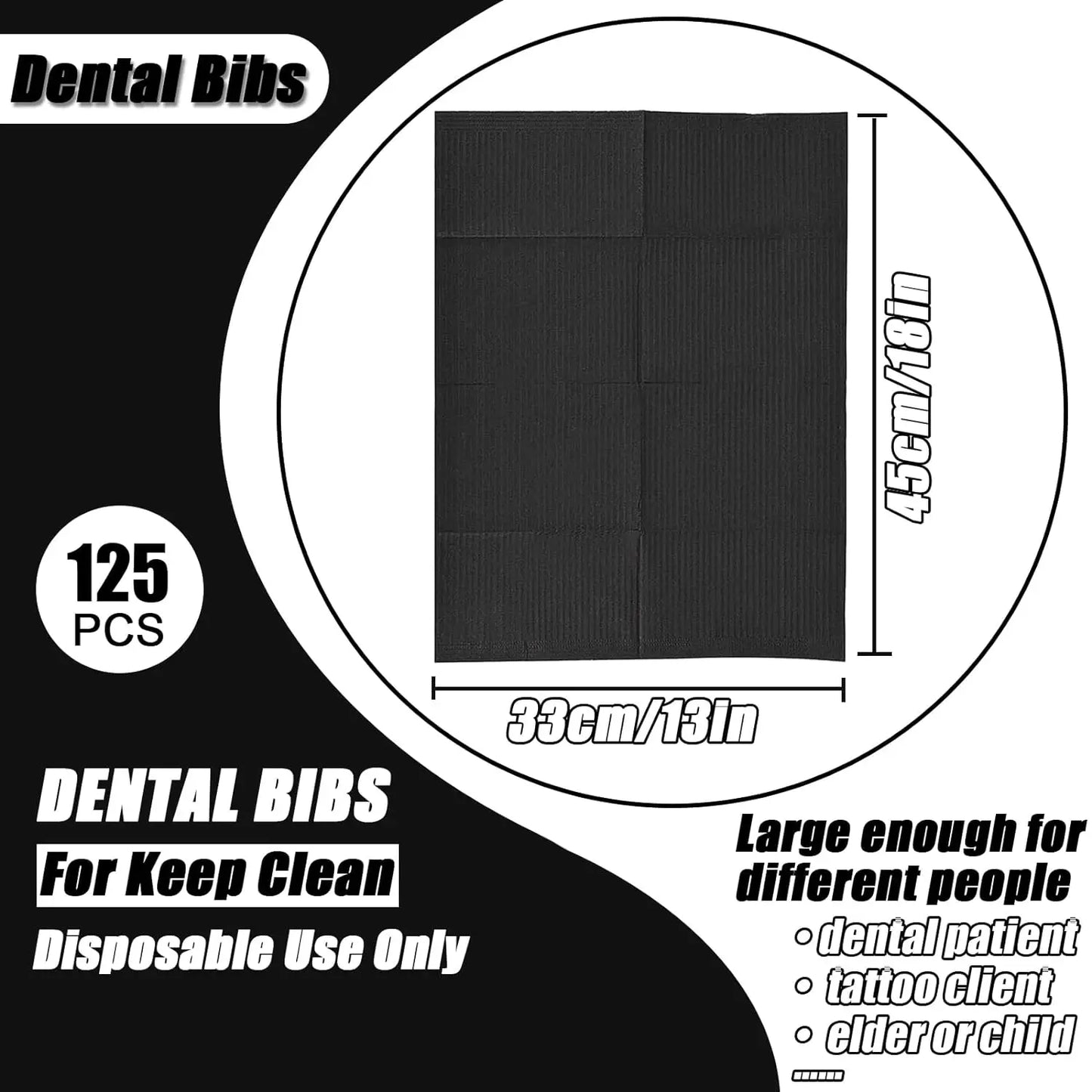5-125pcs Disposable Waterproof Tattoo Bibs 10 Colors Tattoo Clean Wipes Pad Table Covers Patient Dental Napkins Accessories