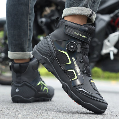 Motorcykelkängor i läder för män