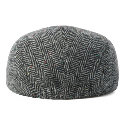 FEINION Men's Herringbone Flat Ivy Newsboy Hat Wool Blend Gatsby Cabbie Cap Winter Outdoor Hunting Cap