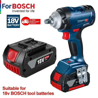 Kompatibelt Batteri för Bosch 18V – 6,0Ah Li-Ion BAT609 BAT618 BAT620 GSR GBH GWS 1–4 Batterier + Laddare