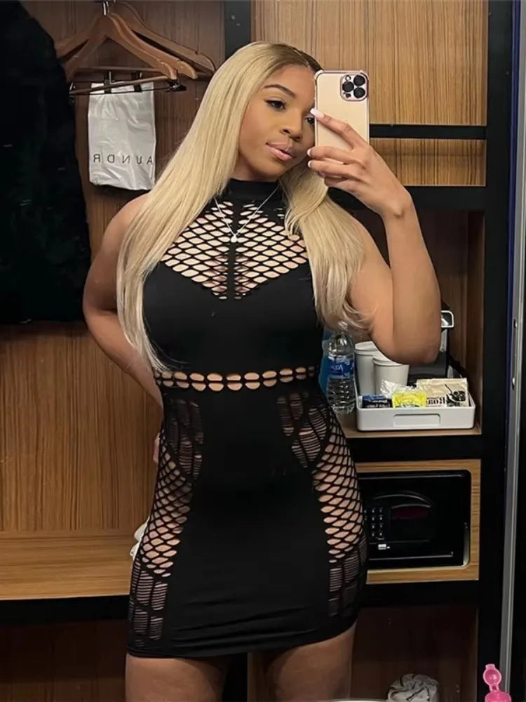 Plus Size for 40-90kg Super Large Womens Lingerie Fishnet Dress Mesh Badydoll Fishnet Bodysuit See Through Chemise