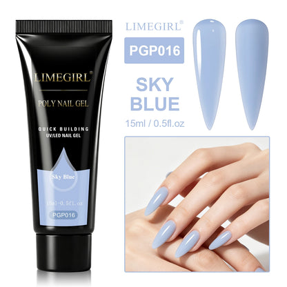 LIMEGIRL 25Colors Poly Extension Nail Gel For Nails Art Acrylic Manicure Design UV Varnishes Semi Permanent Quick Extension Gel