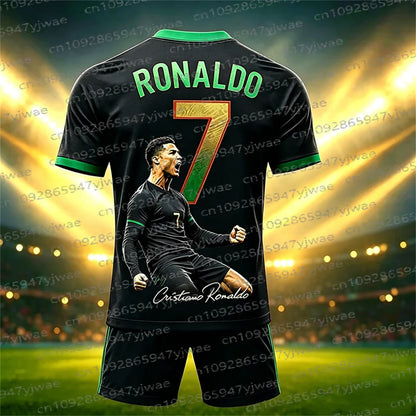 2026 Special Edition No.7 Fans Football Jersey Tee Shorts Set Women Men Sportwear Summer Casual Kids Tshirt Set 2 Piece Set