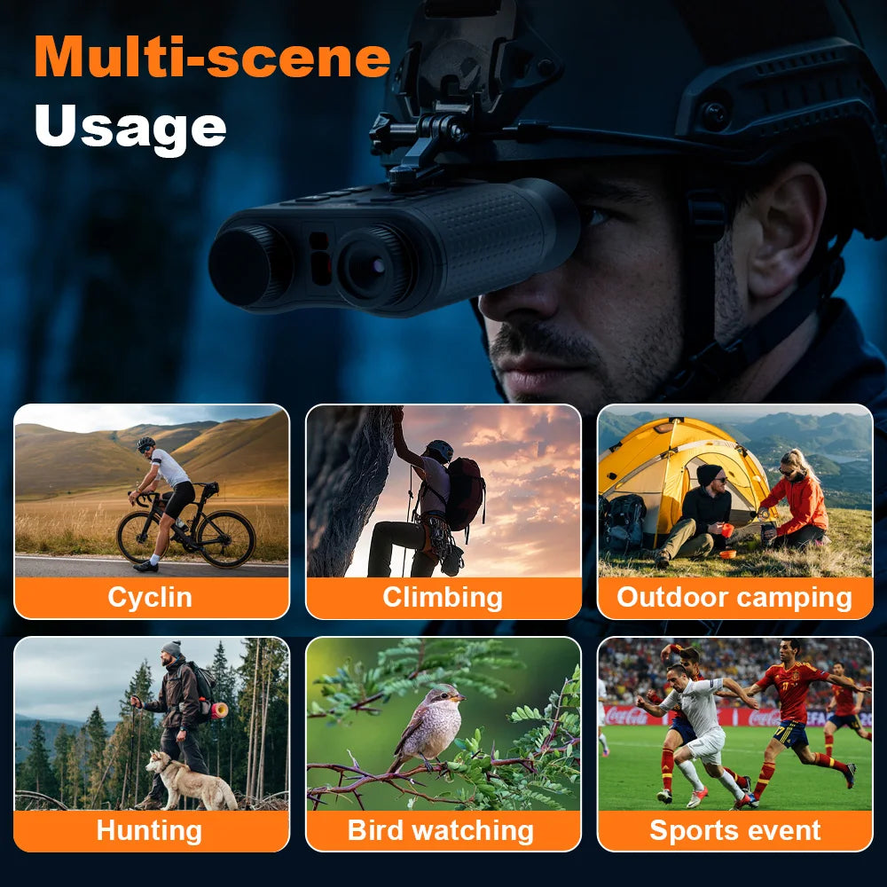 GTMEDIA V6 PRO Infrared 4K Night Vision Binoculars Goggles 8X Digital Zoom 300M Full Darkness Photo&Video Telescope for Hunting