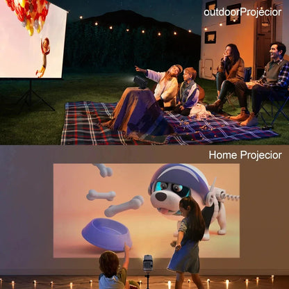 HY320 Mini Video Projector Native 720P Android 11 Projectors 300ANSI Wifi6 Cinema Outdoor Portable 180° Rotable BT5.0 4K Movie