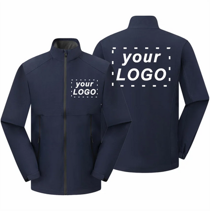 Outdoor Camping Waterproof And Windproof Stand Collar Jacket Custom Printed Embroidery Company Logo Outdoor Fishing Jacket 4xl