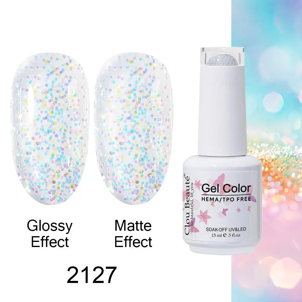 Clou Beaute Gel Nail Polish Neon Brown Royal Blue Red Green Pastal Nude Nail Art Varnishes Gel Lacquer Top Coat UV Gel Nail