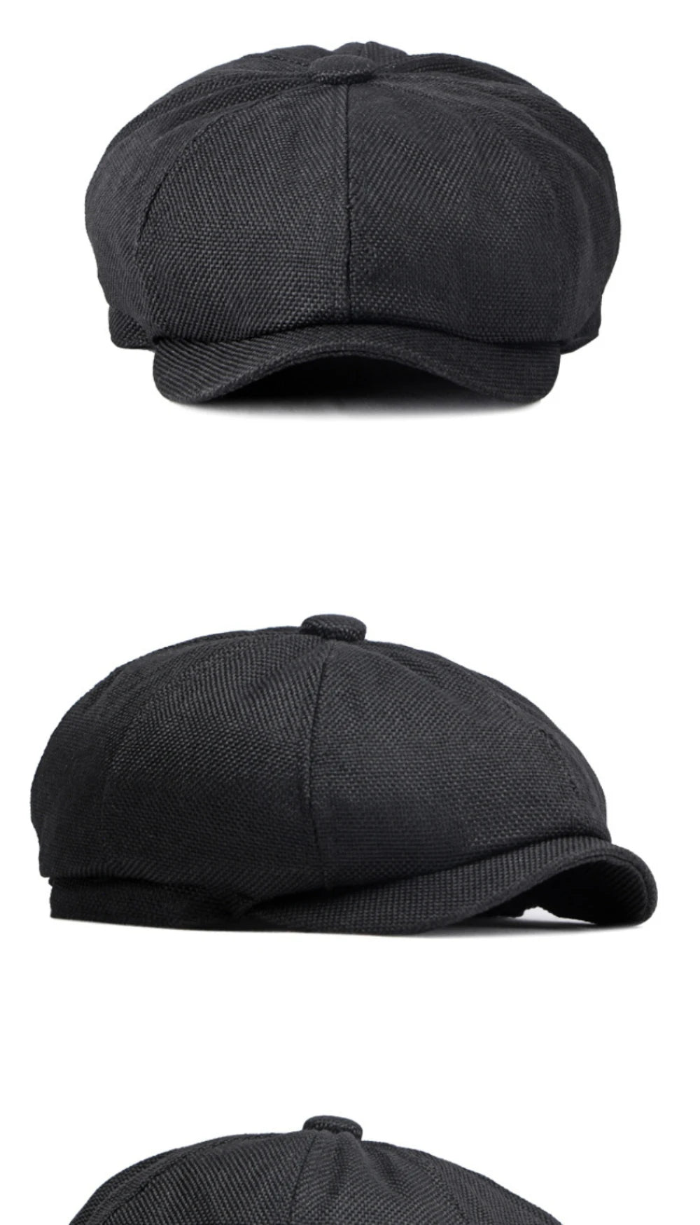 HT4668 Beret Cap Spring Summer Sun Hat Men Women Retro Artist Painter Linen Beret Hat Male Female Octagonal Flat Cap Mens Berets