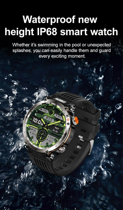 HT30 Smart Watch 2026 New Fashion Luxury 5ATM Waterproof GPS Compass AMOLED Display 366x366 Outdoor Sport Heart Rate Monitor IP6
