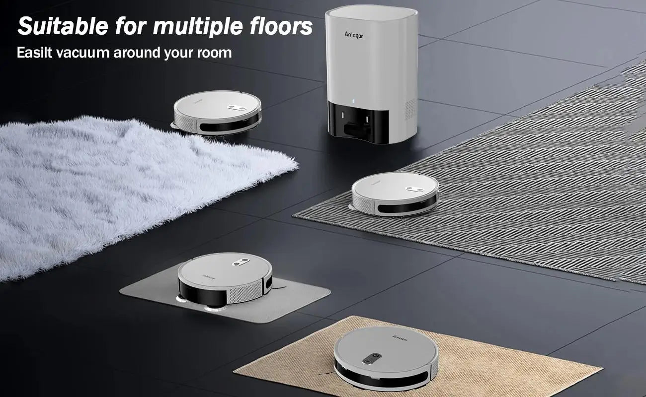 Arnagar S10 Robot Vacuum Cleaner Auto Empty Dust Collection Sweep Mop 12000Pa 5200mAh Low Noise APP Control for home cleanning