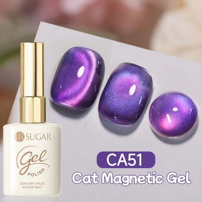 UR SUGAR 15ml Cat Magnetic Gel Nail Polish 30 Colors Semi Permanent Magnetic Gel UV/LED Soak Off Painting Vanrish Design