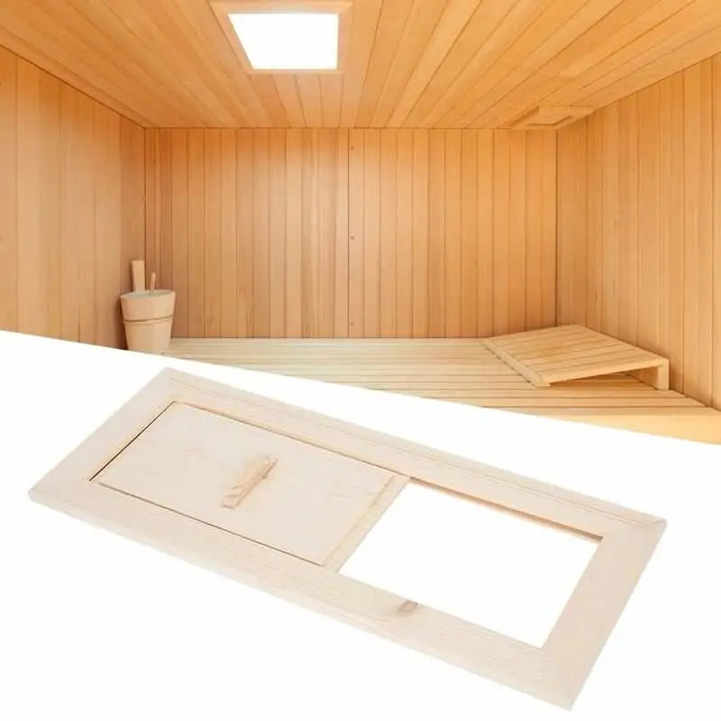Sauna Air Vent Wooden Adjustable Sauna Room Equipment Ventilation Panel Blinds Grille Sauna Air Vent for Steam Room