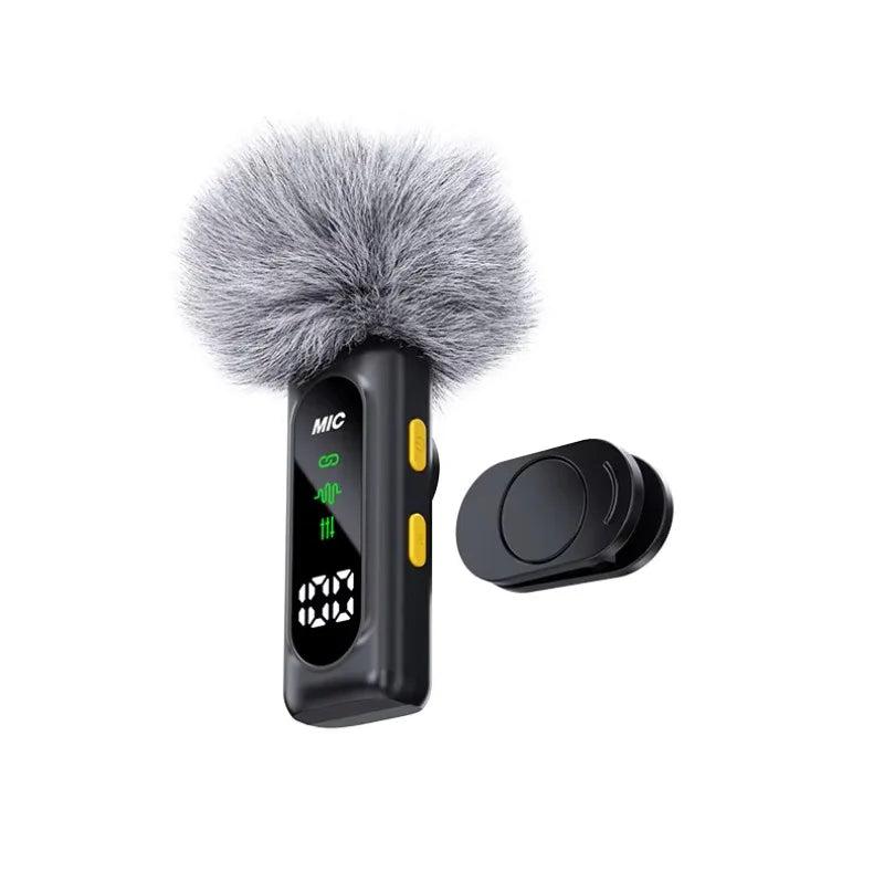 Wireless Lavalier Microphone Mini Mic For iPhone Android Portable Audio Video Recording Live Broadcast Gaming With 4 Receive Mic