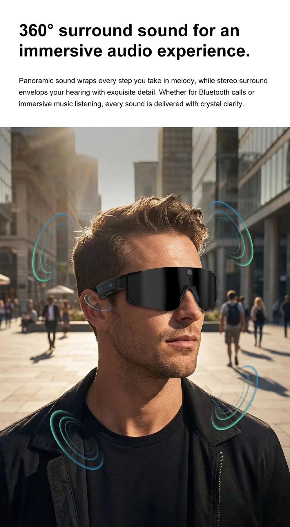 Lenovo 2400w ChatGPT Camera Photo AI Smart Glasses 1080P Video Anti-shake Cycling Sport Sunglasses DualMic 32GB Windproof Goggle