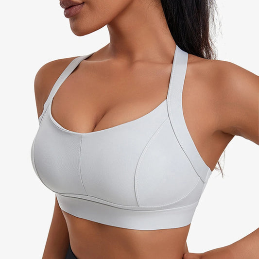 Högsupport Sport-BH för Dam – Criss Cross Rygg och Formpressade Kupor