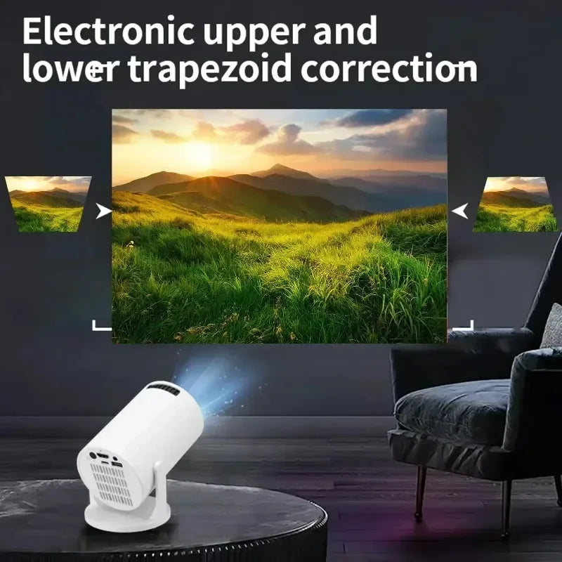 2026 New Mini HY300 Projector Android 13 4K Supported Native 1080P WiFi Bluetooth Home & Outdoor Movie Projector For Bedroom