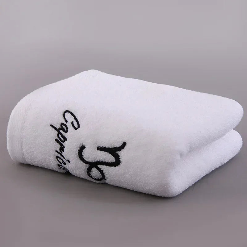 12 Constellation Letters Towel Embroidery Cotton Absorbent Quick Dry Lovers Gift Thickened Sport Soft fashion Face Towel 35x75cm