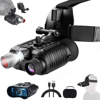 New 4K UHD Helmet Mounted Night Vision Binoculars 36MP Head Mounted Tactical 400M Hunting Infrared Digital NVG Goggles NV8161