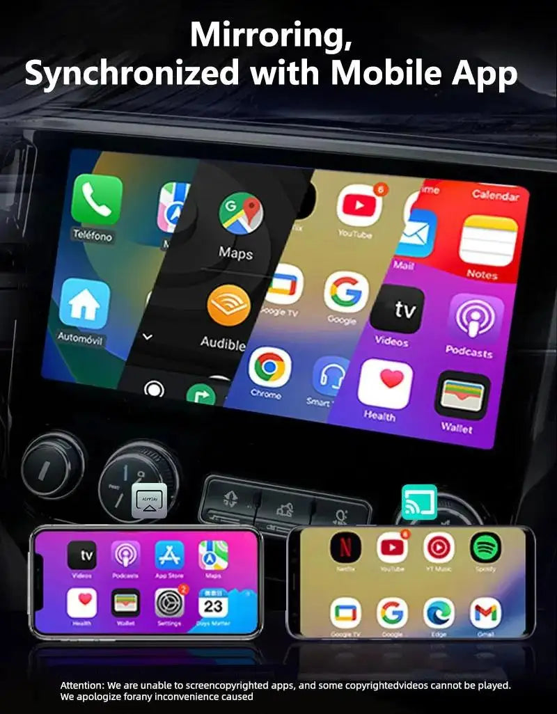 TrolinkTek 4 In1 Wireless CarPlay Adapter Car Intelligent System Android Auto Connect Airplay Mirror Link Screen Fast Connect