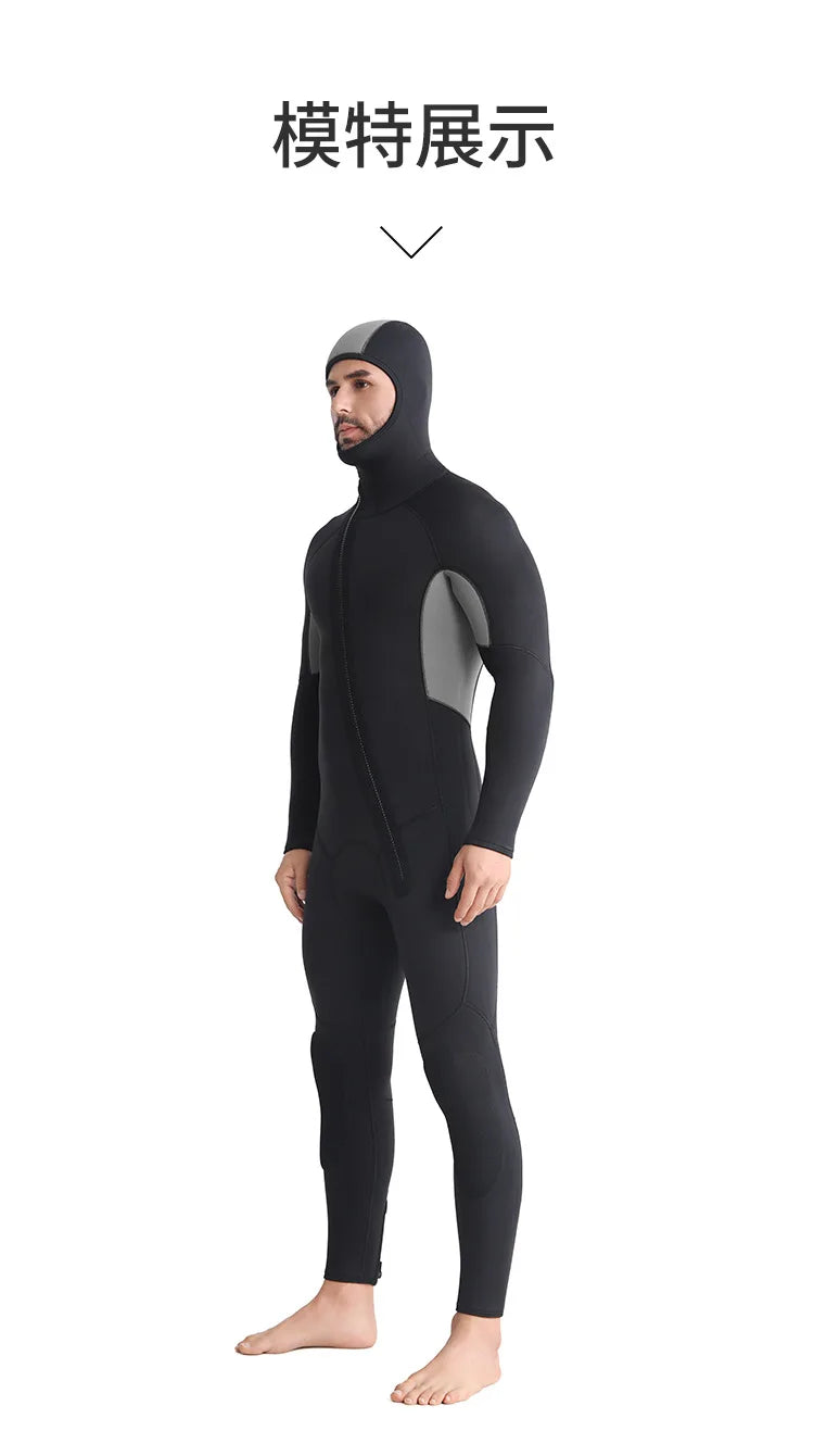 1,5mm Neopren Våtdräkt Herr – Helkropp, Långa Ärmar, Dykning & Surfing, M–XXXL