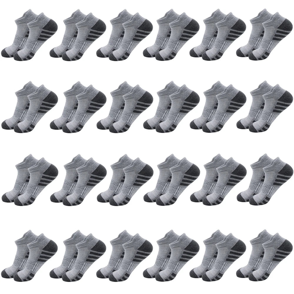6/24 Pairs Cushioned Breathable Ankle Athletic Running Socks Low Cut Sports Tab for Men And Women