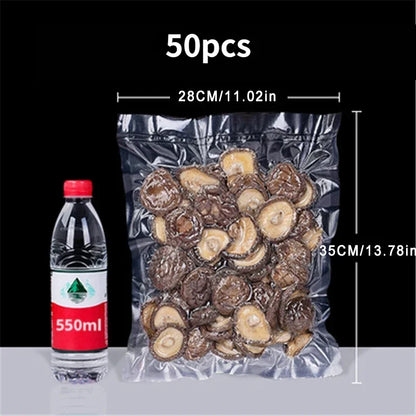 Vakuumpåsar 50-pack – Lufttäta påsar för Mat, Kött & Grönsaker