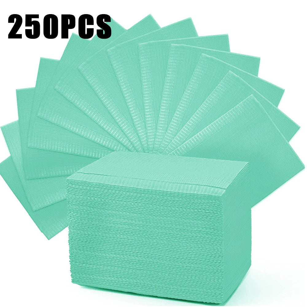 250/125/10pcs Tattoo Clean Pad Disposable Colorful Dental Bibs Tattoo Table Covers Cleaning Wipes Napkin Tattoo Accessories