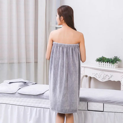 Microfiber Sauna Towel Thicken Strong Water Absorption Beauty Bath Dress Wearable Bath Towel for Beauty Salon Spa Bathrobe Skirt