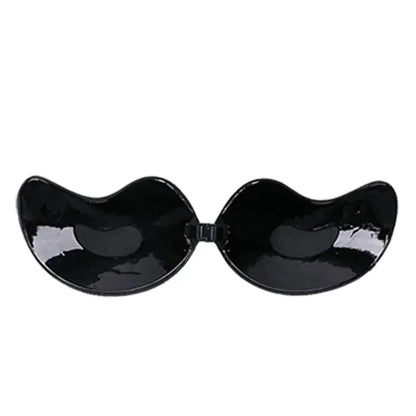 1/2Pcs Sexy Women Invisible Push Up Bras Reusable Adhesive Self-Adhesive Silicone Front Closure Sticky Bra Black Skin Strapless