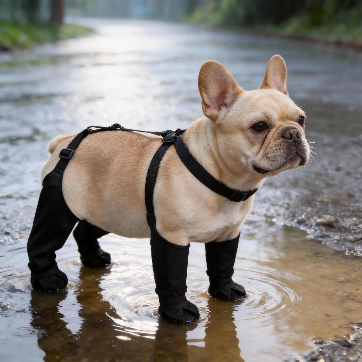 Waterproof Dog Boots Anti-Slip Dog Shoes Pet Paw Protector Dog Rain Booties Dog Outdoor Sock Shoes for Walking Running Hiking
